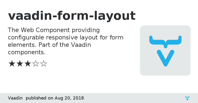 vaadin-form-layout - Vaadin Add-on Directory