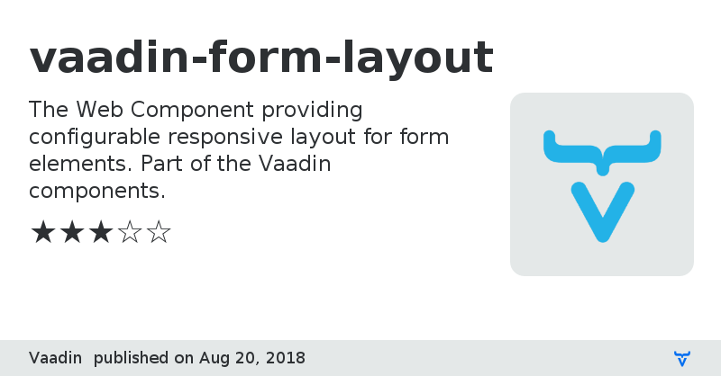 vaadin-form-layout - Vaadin Add-on Directory