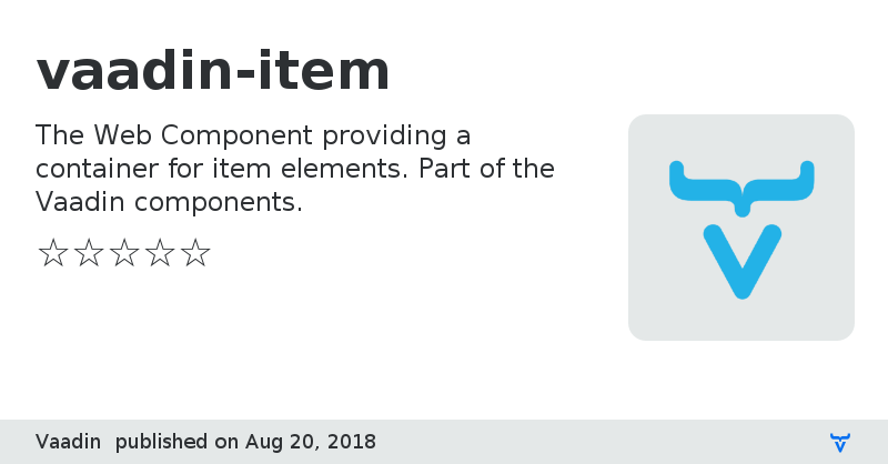 vaadin-item - Vaadin Add-on Directory