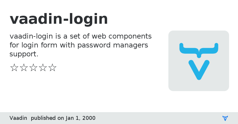 vaadin-login - Vaadin Add-on Directory