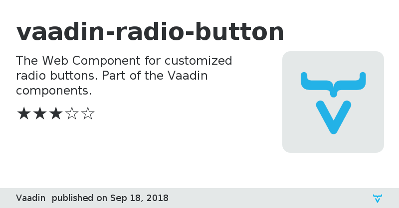 vaadin-radio-button - Vaadin Add-on Directory