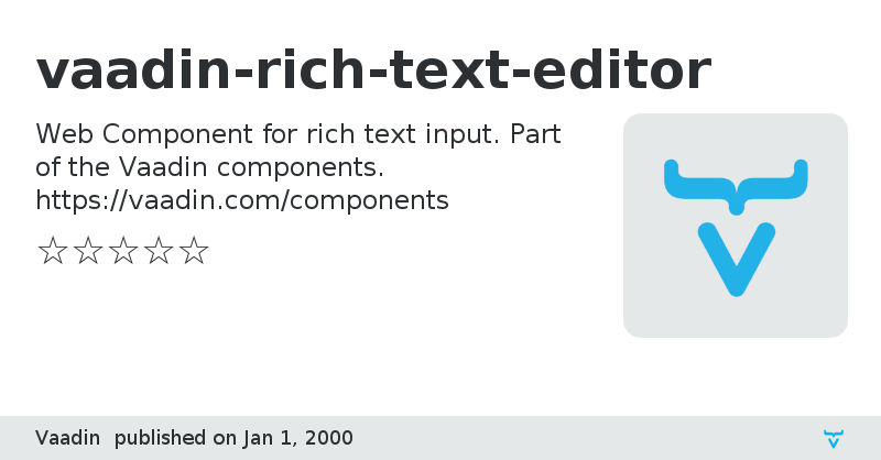 vaadin-rich-text-editor - Vaadin Add-on Directory