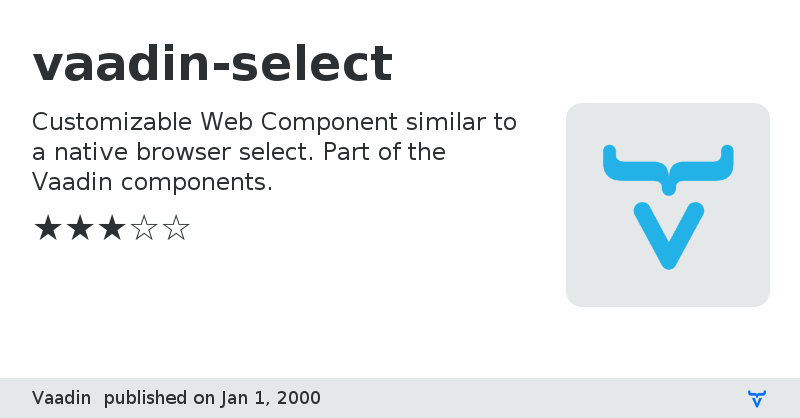 vaadin-select - Vaadin Add-on Directory