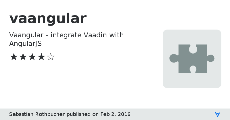 vaangular - Vaadin Add-on Directory