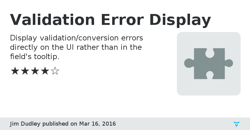 Validation Error Display - Vaadin Add-on Directory