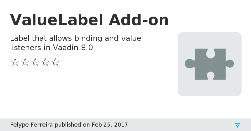 ValueLabel Add-on - Vaadin Add-on Directory