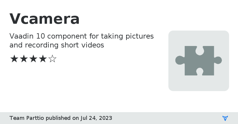 Vcamera - Vaadin Add-on Directory