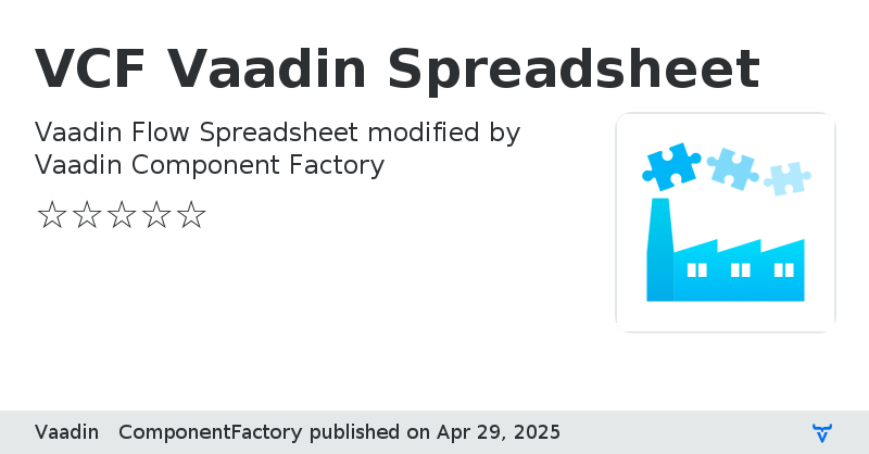 VCF Vaadin Spreadsheet - Vaadin Add-on Directory