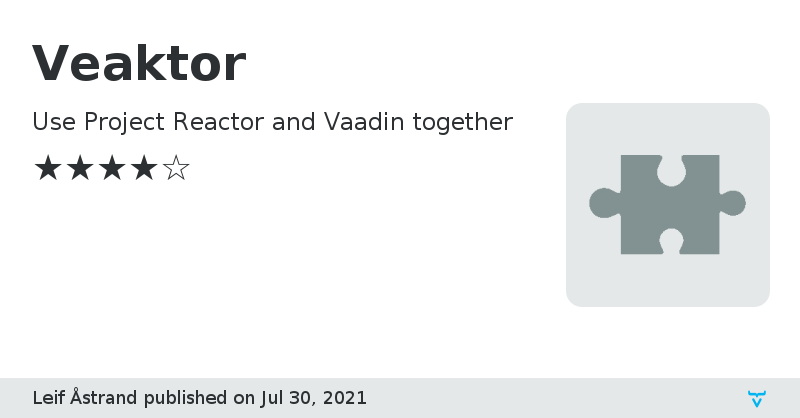 Veaktor - Vaadin Add-on Directory