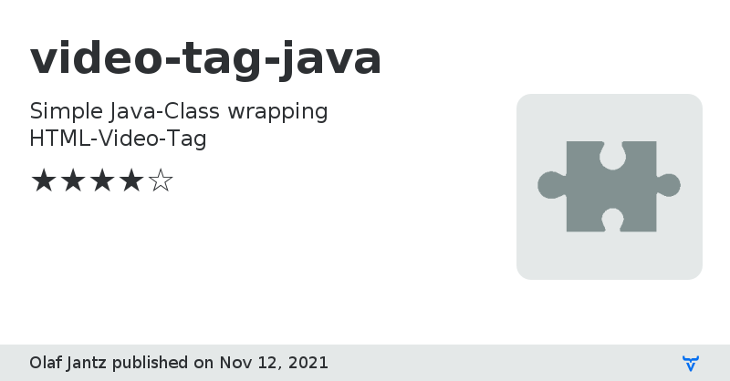 video-tag-java - Vaadin Add-on Directory