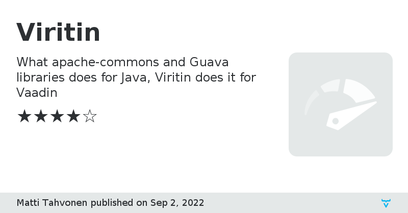 Viritin - Vaadin Add-on Directory
