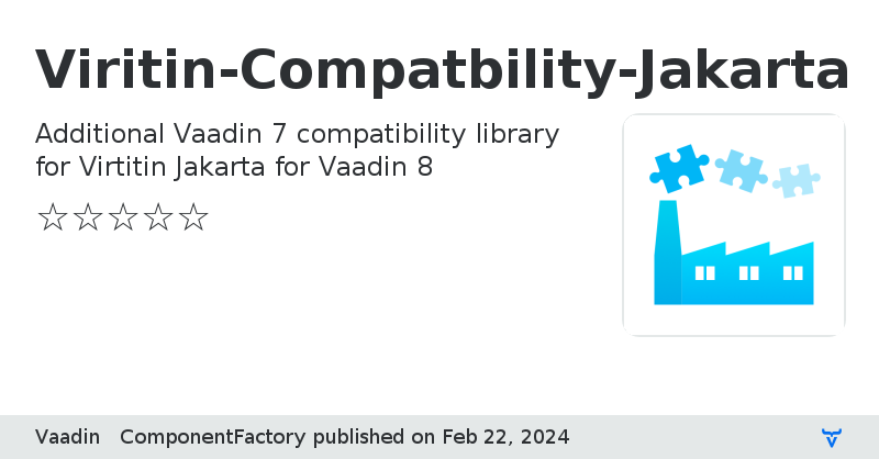 Viritin-Compatbility-Jakarta - Vaadin Add-on Directory