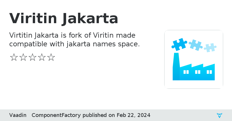 Viritin Jakarta - Vaadin Add-on Directory