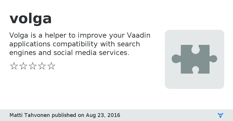 volga - Vaadin Add-on Directory