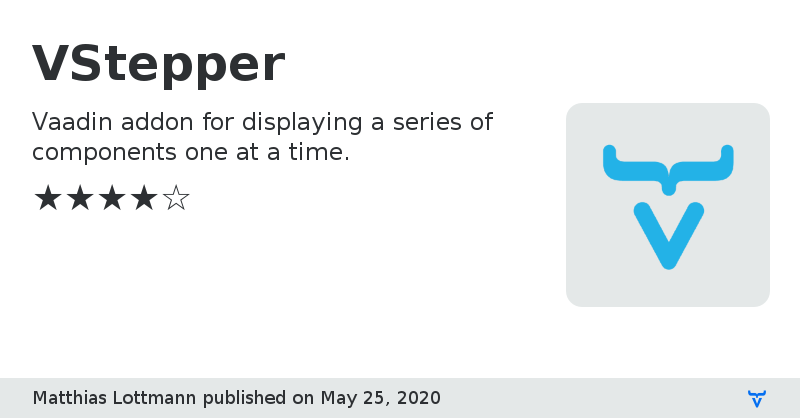 VStepper - Vaadin Add-on Directory