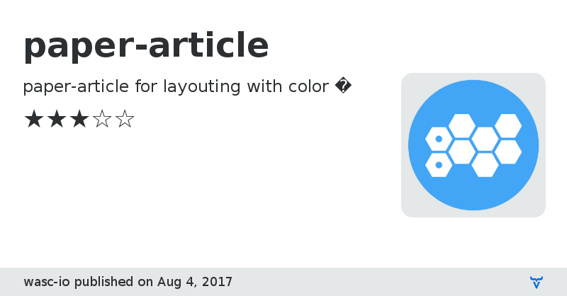 paper-article - Vaadin Add-on Directory