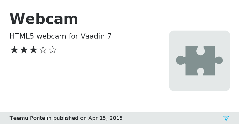 Webcam - Vaadin Add-on Directory