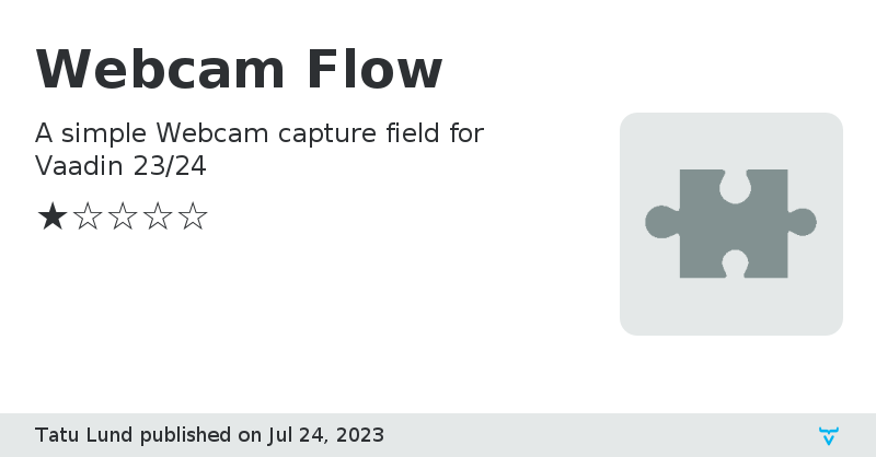 Webcam Flow - Vaadin Add-on Directory