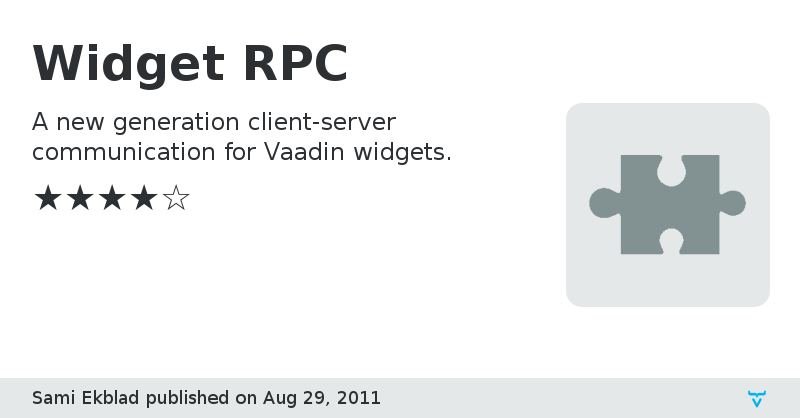 Widget RPC - Vaadin Add-on Directory