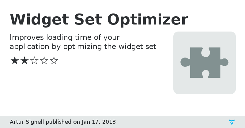 Widget Set Optimizer - Vaadin Add-on Directory