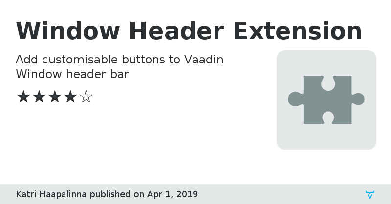 Window Header Extension - Vaadin Add-on Directory