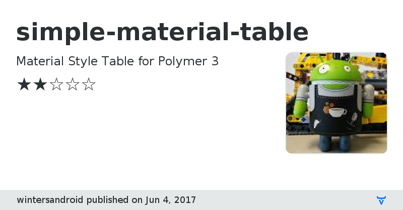simple-material-table - Vaadin Add-on Directory