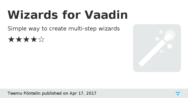 Wizards for Vaadin - Vaadin Add-on Directory