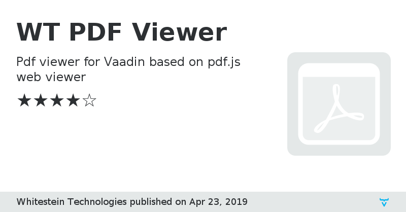 WT PDF Viewer - Vaadin Add-on Directory