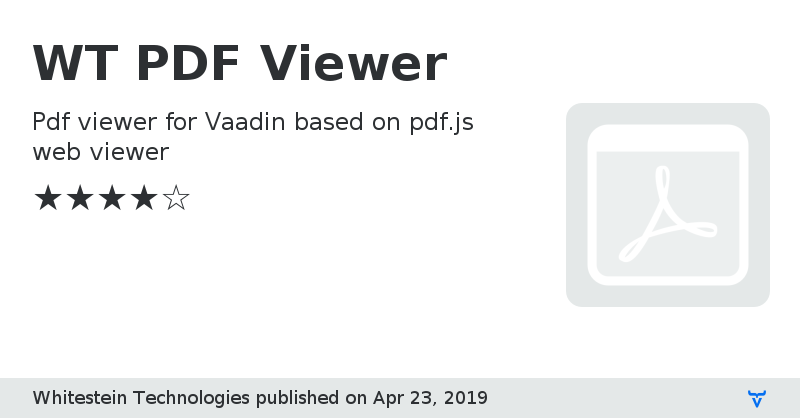 WT PDF Viewer - Vaadin Add-on Directory