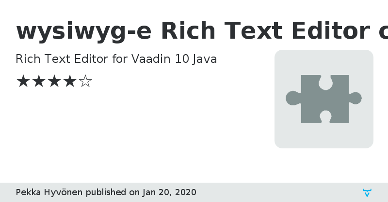 wysiwyg-e Rich Text Editor component for Java - Vaadin Add-on Directory