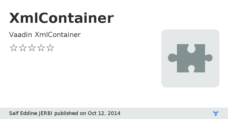 XmlContainer - Vaadin Add-on Directory