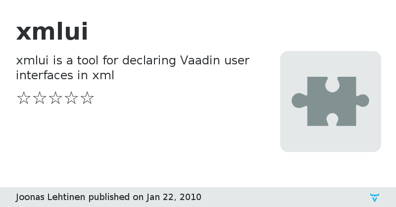 xmlui - Vaadin Add-on Directory