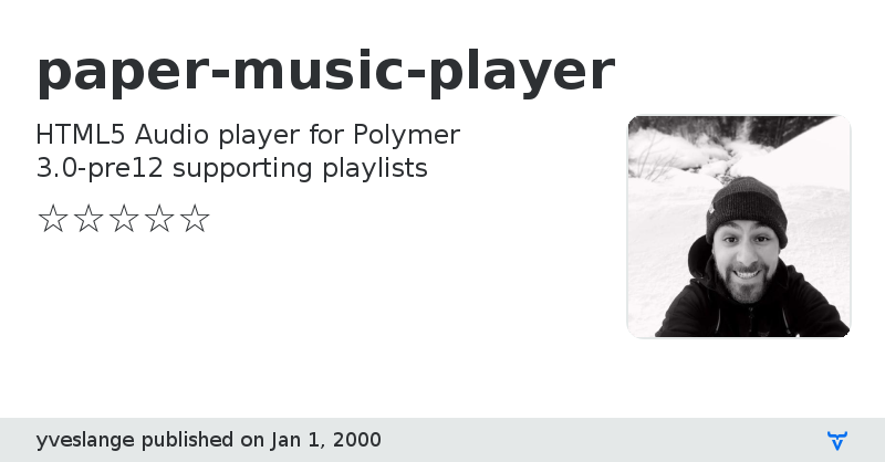 paper-music-player - Vaadin Add-on Directory