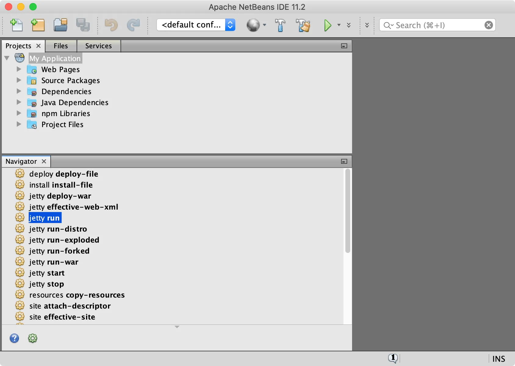 The Navigator view in Netbeans IDE