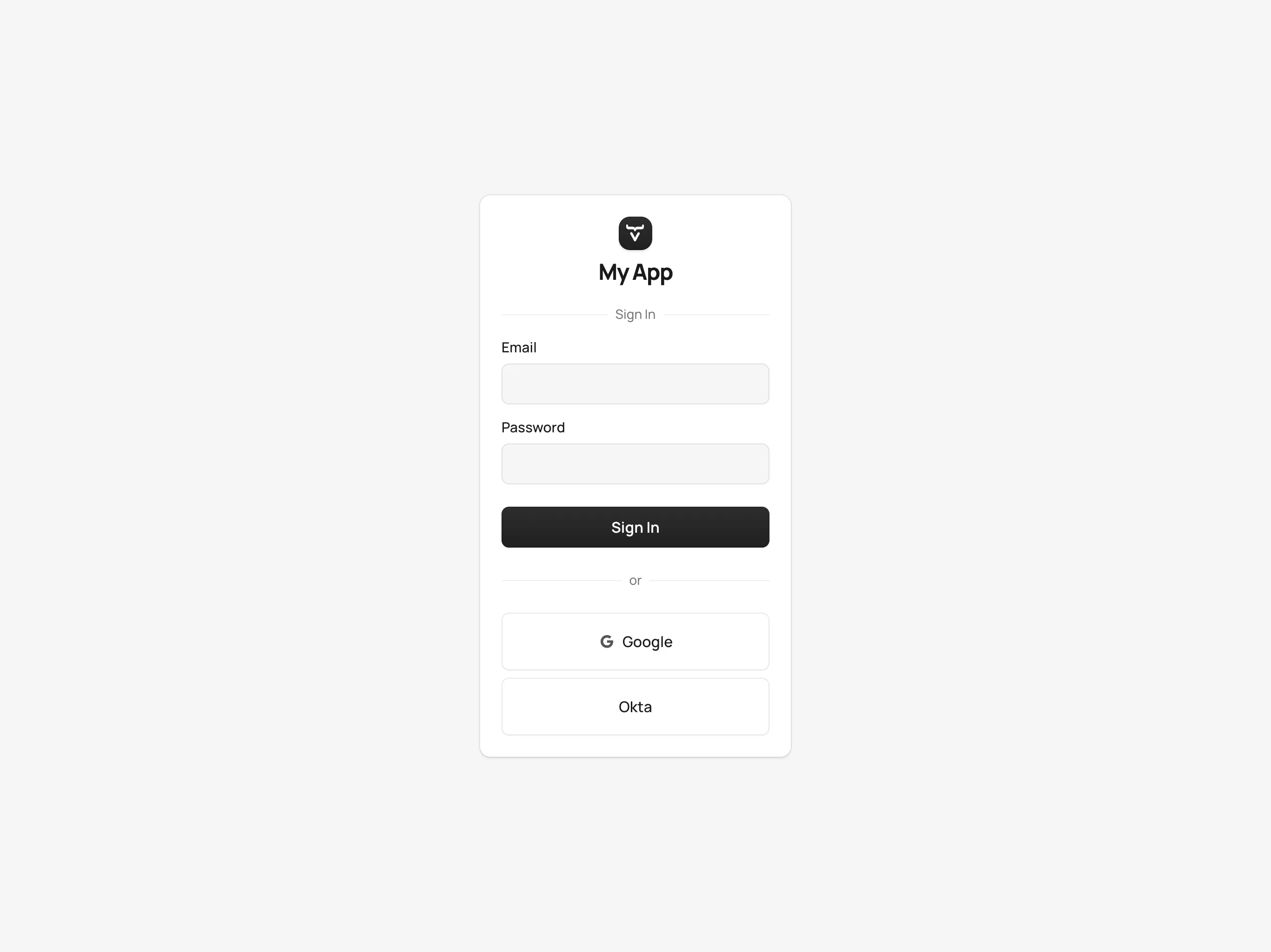 Identity Provider Login Form