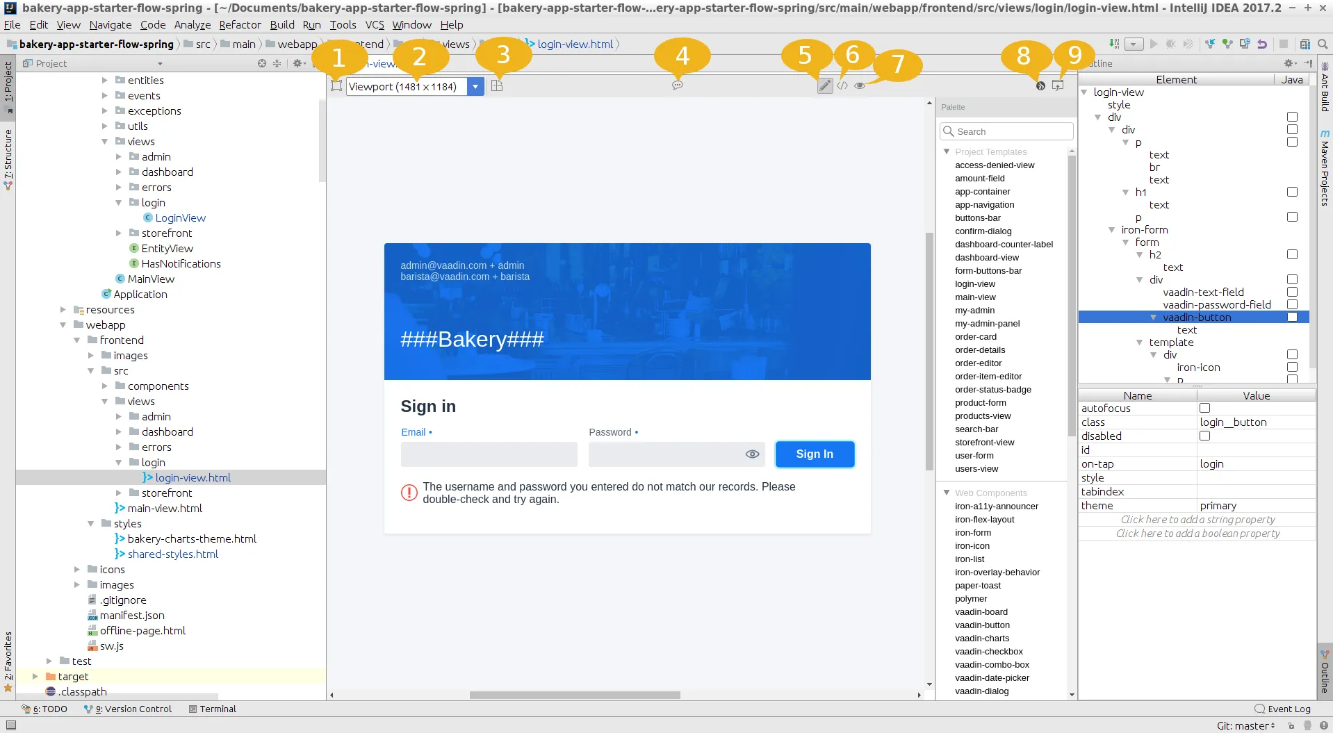 designer 3 getting started editor toolbar