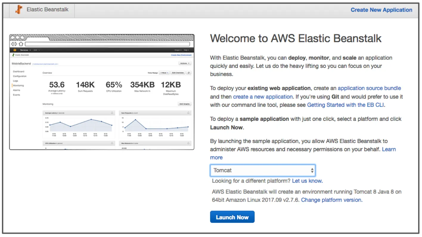 Creating a EB web application