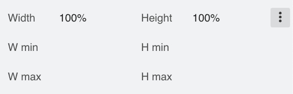 designer size space width height