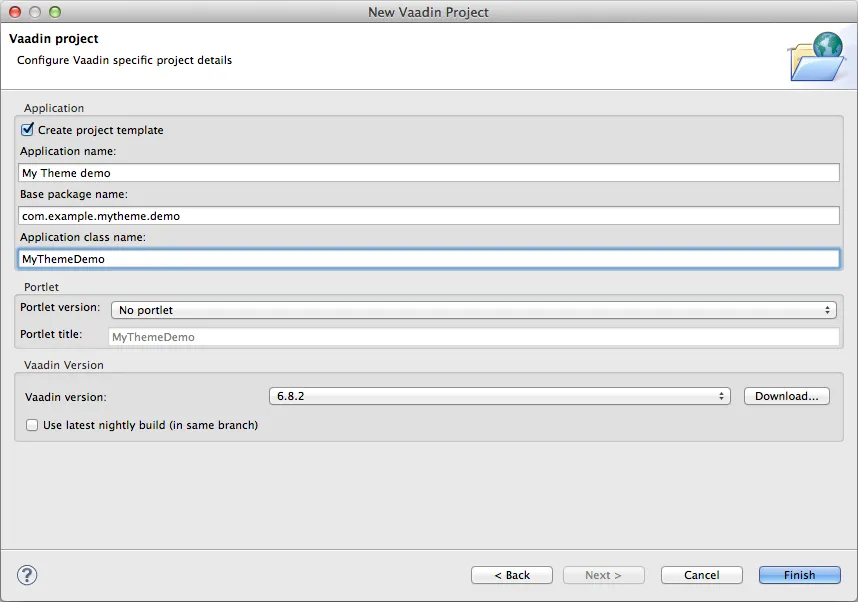 Create a new Vaadin project 2
