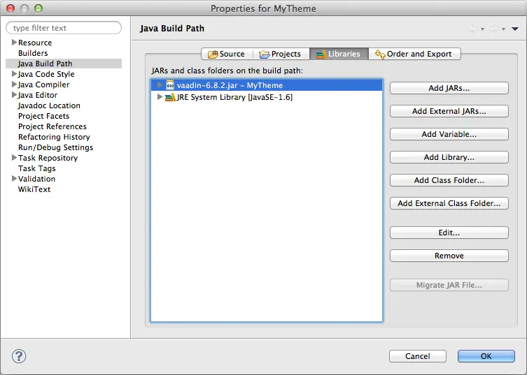 Add Vaadin to build path