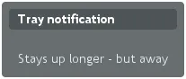 notification tray