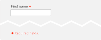 Required field with asterisk