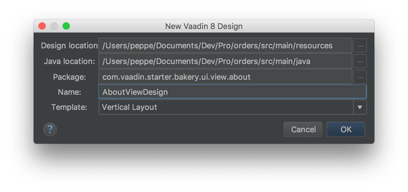 Adding a new design file