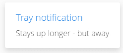 notification tray