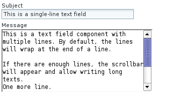 Single- and Multi-Line Text Field Example