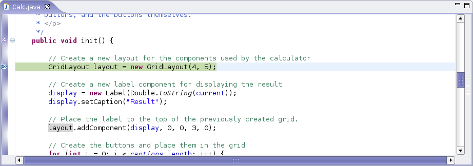 Execution Stopped at Breakpoint in Debug Perspective in Eclipse