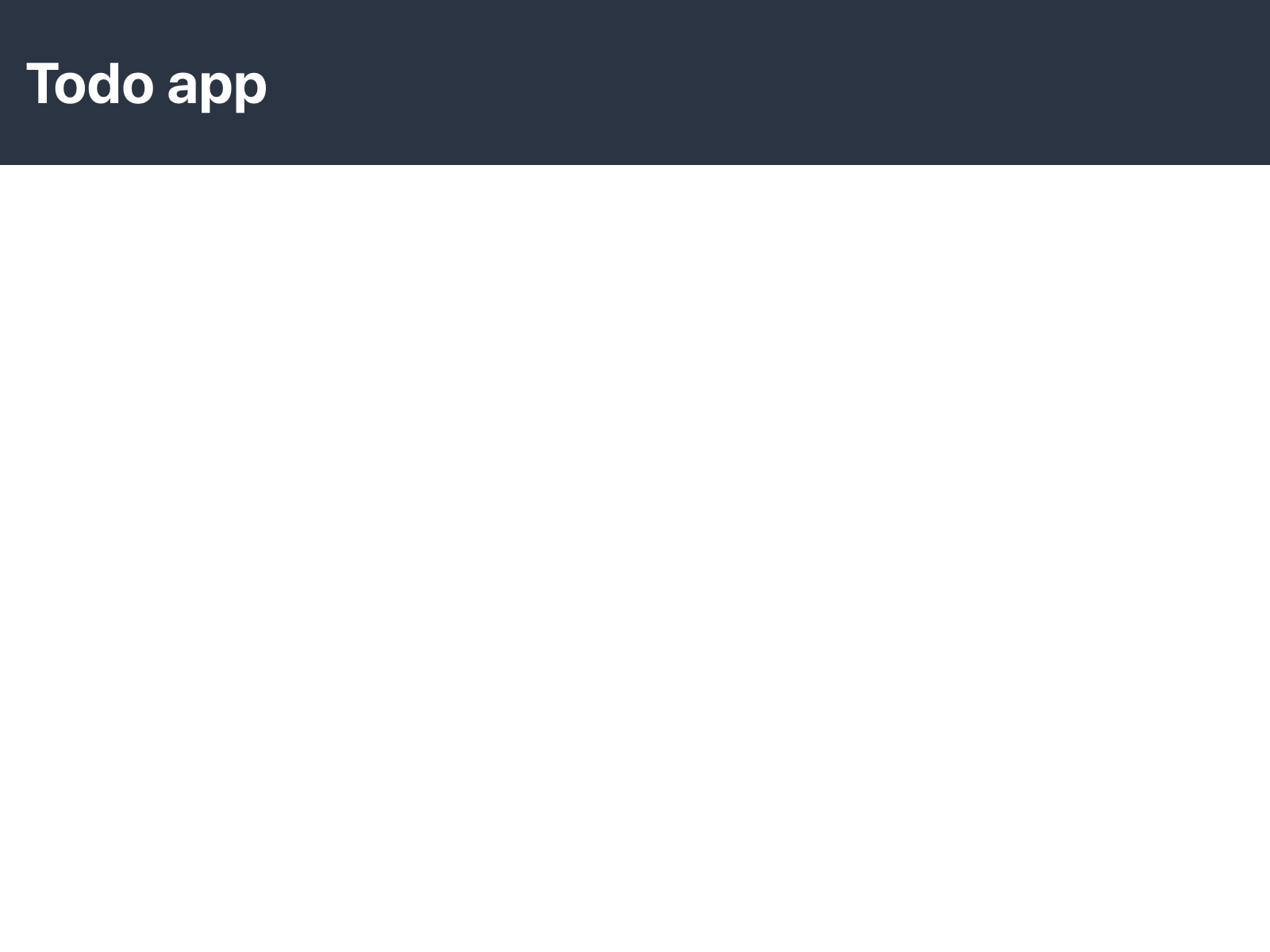 Empty starter app running on localhost