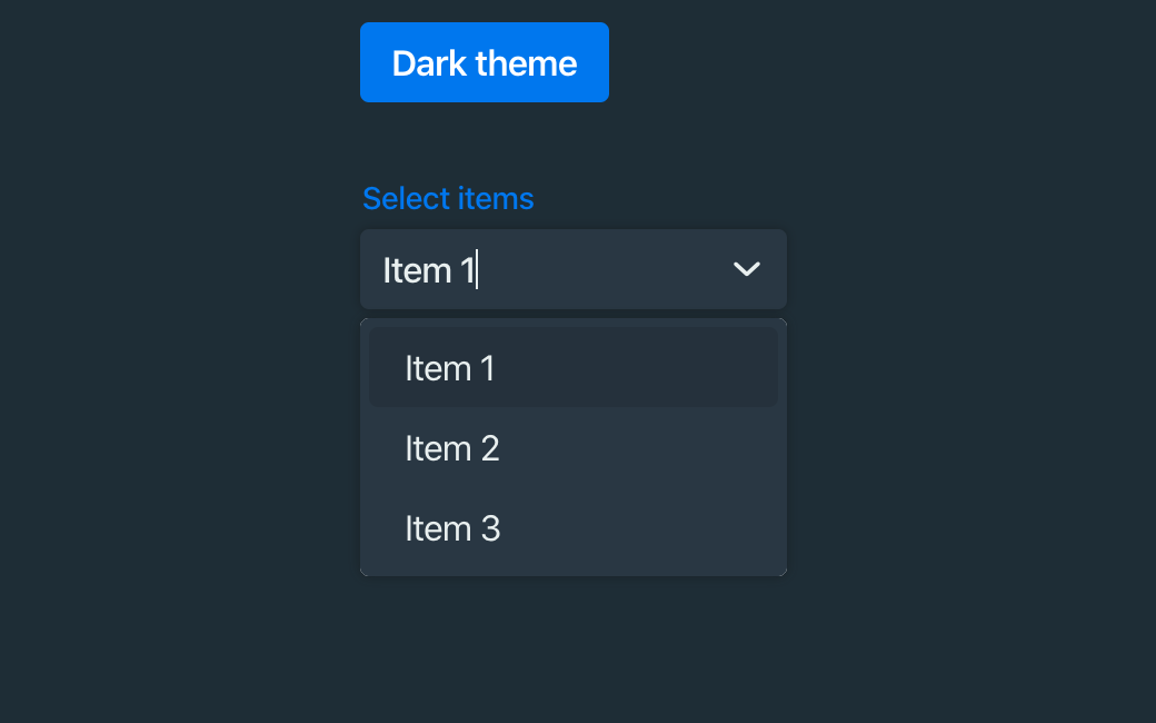 New Vaadin combo-box dark theme